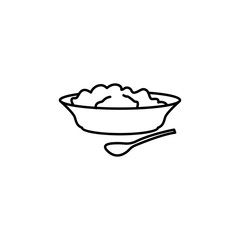puree plates icon. Element of food icon for mobile concept and web apps. Thin line puree plates icon can be used for web and mobile