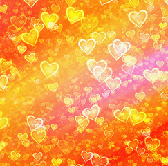 golden painted hearts backgrounds