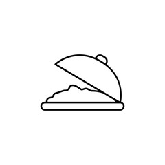 food in a tray icon. Element of food icon for mobile concept and web apps. Thin line food in a tray icon can be used for web and mobile
