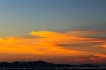 Beautiful sky at  twilight times for background