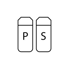pepper and salt icon. Element of food icon for mobile concept and web apps. Thin line pepper and salt icon can be used for web and mobile
