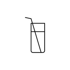 a glass of juice icon. Element of food icon for mobile concept and web apps. Thin line a glass of juice icon can be used for web and mobile