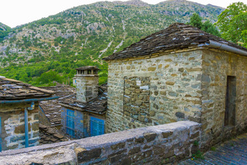 A traditional stone house in Tsepelovo village in Zagorochoria of Epirus in Greece