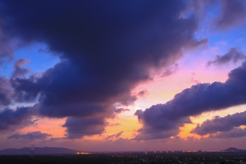 Fototapeta na wymiar Beautiful sky at twilight times for background