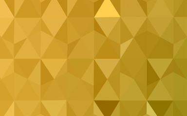 Fototapeta na wymiar Dark Yellow vector polygon abstract background.