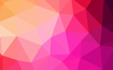 Obraz premium Light Pink, Yellow vector abstract polygonal background.