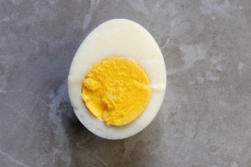 half an egg with tile