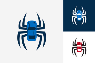 Spider Car Logo Template Design Vector, Emblem, Design Concept, Creative Symbol, Icon