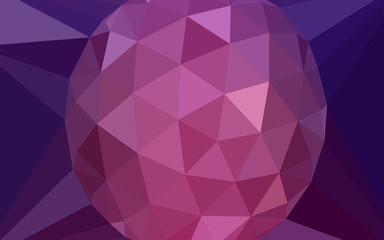 Fototapeta premium Dark Purple vector low poly cover with a diamond.
