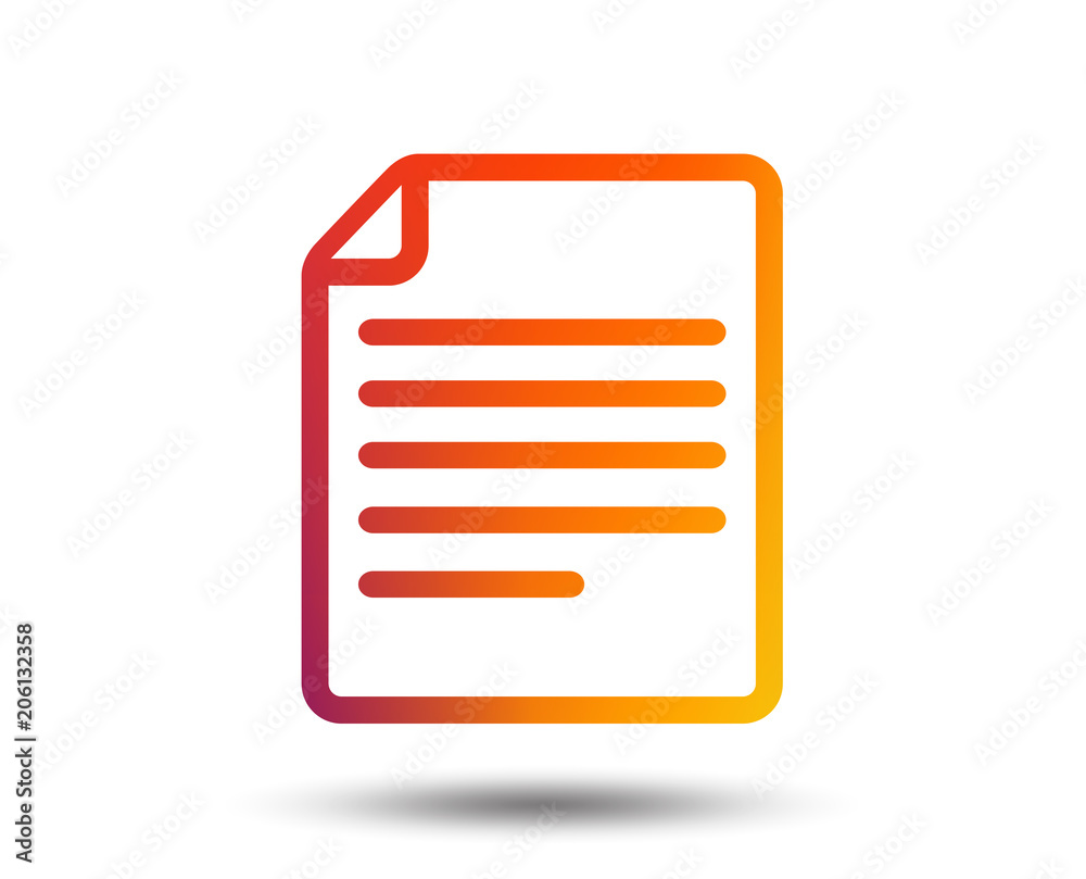 Fototapete file document icon. download doc button. doc file symbol. blurred gradient design element. vivid gra