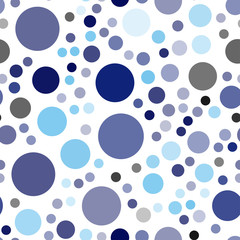 Dark BLUE vector seamless layout with circle shapes.