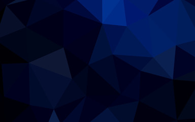 Dark BLUE vector triangle mosaic cover.