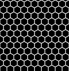 Abstract geometric pattern with lines, cubes, hexagons. Seamless vector background. Tattoo pattern. Black and white lattice texture. Backdrop, geometry.