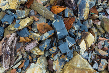 rocks and stones of the sea coast