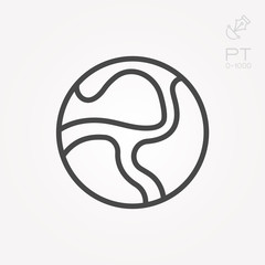 Icon with planet Mars