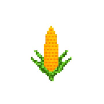 corn cereal pixel art icon food