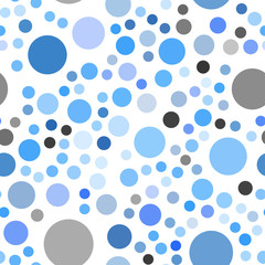 Light BLUE vector seamless layout with circle shapes.