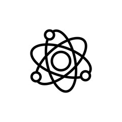 atoms icon. Element of science icon for mobile concept and web apps. Thin line atoms icon can be used for web and mobile