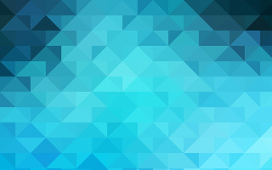 Light BLUE vector shining triangular pattern.