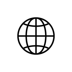 globe icon. Element of science icon for mobile concept and web apps. Thin line globe icon can be used for web and mobile