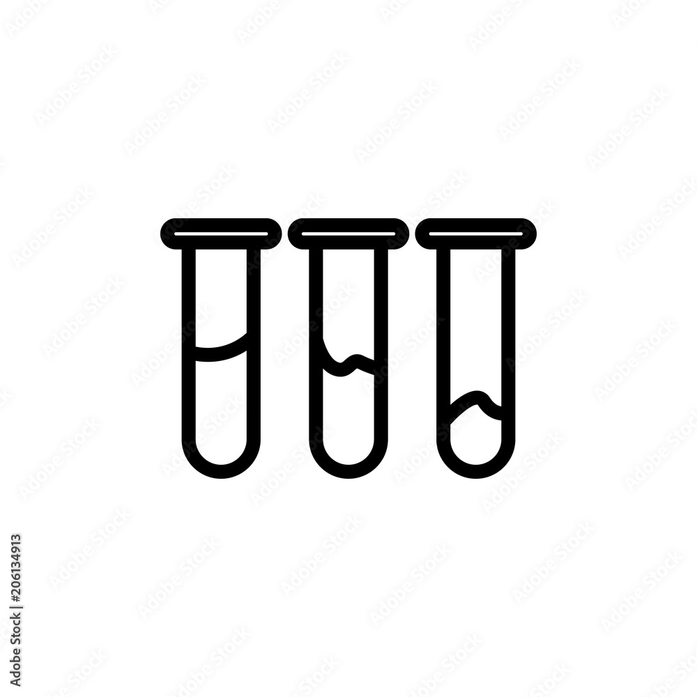 Aufkleber laboratory test tubes icon. element of science icon for mobile concept and web apps. thin line labor