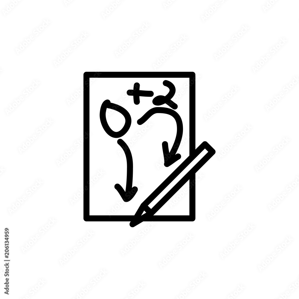 Poster problem solving on paper icon. element of science icon for mobile concept and web apps. thin line pr