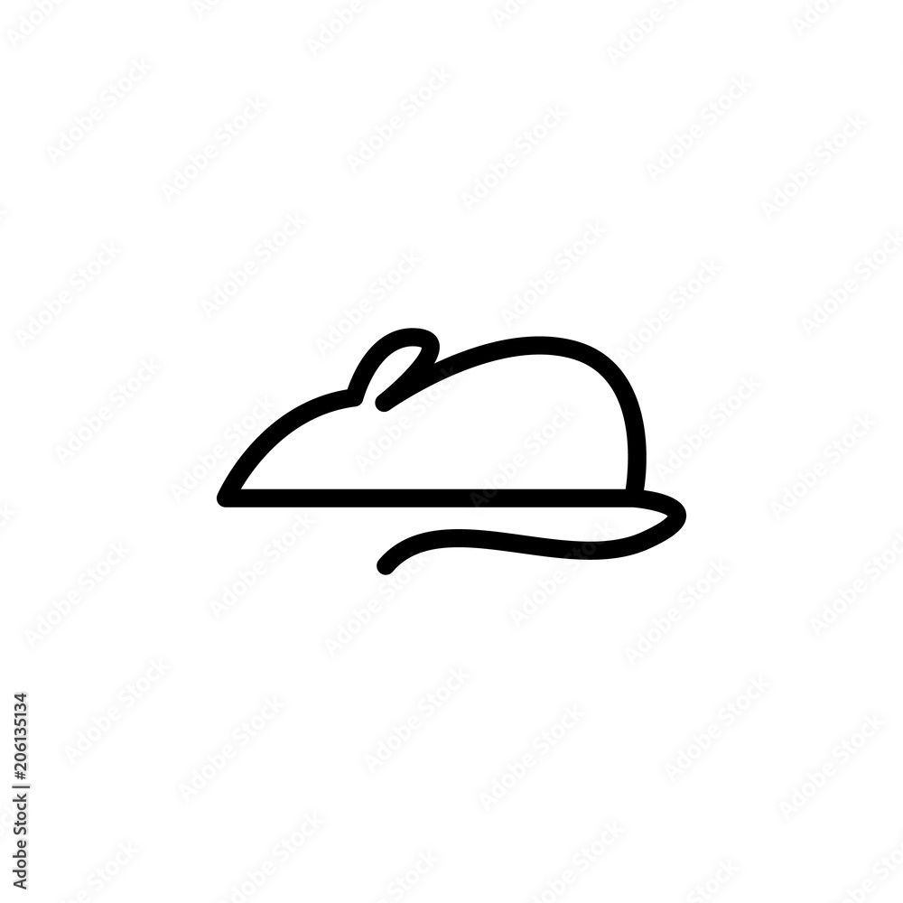 Aufkleber experimental mouse icon. element of science icon for mobile concept and web apps. thin line experime