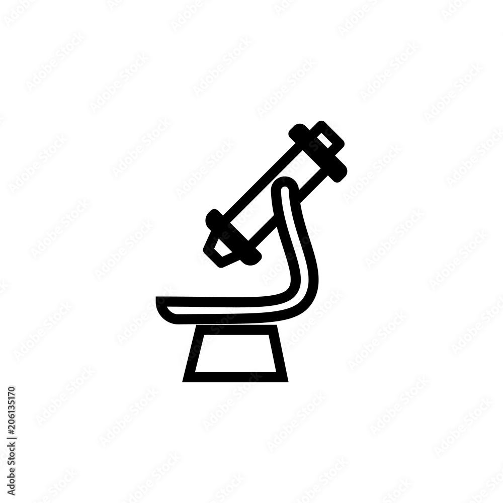Poster microscope icon. element of science icon for mobile concept and web apps. thin line microscope icon 