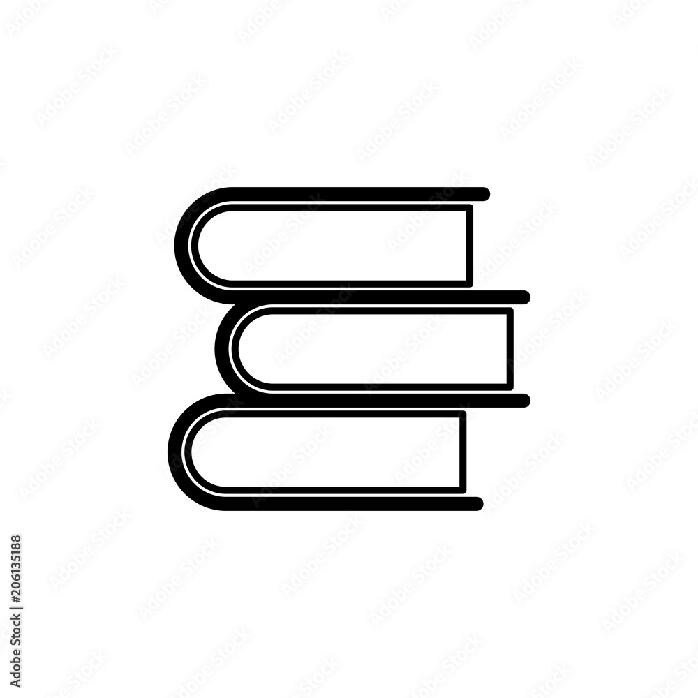 Aufkleber pile of books icon. element of science icon for mobile concept and web apps. thin line pile of books