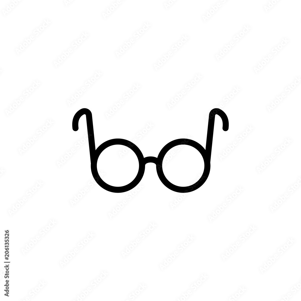 Aufkleber spectacles icon. element of science icon for mobile concept and web apps. thin line spectacles icon 