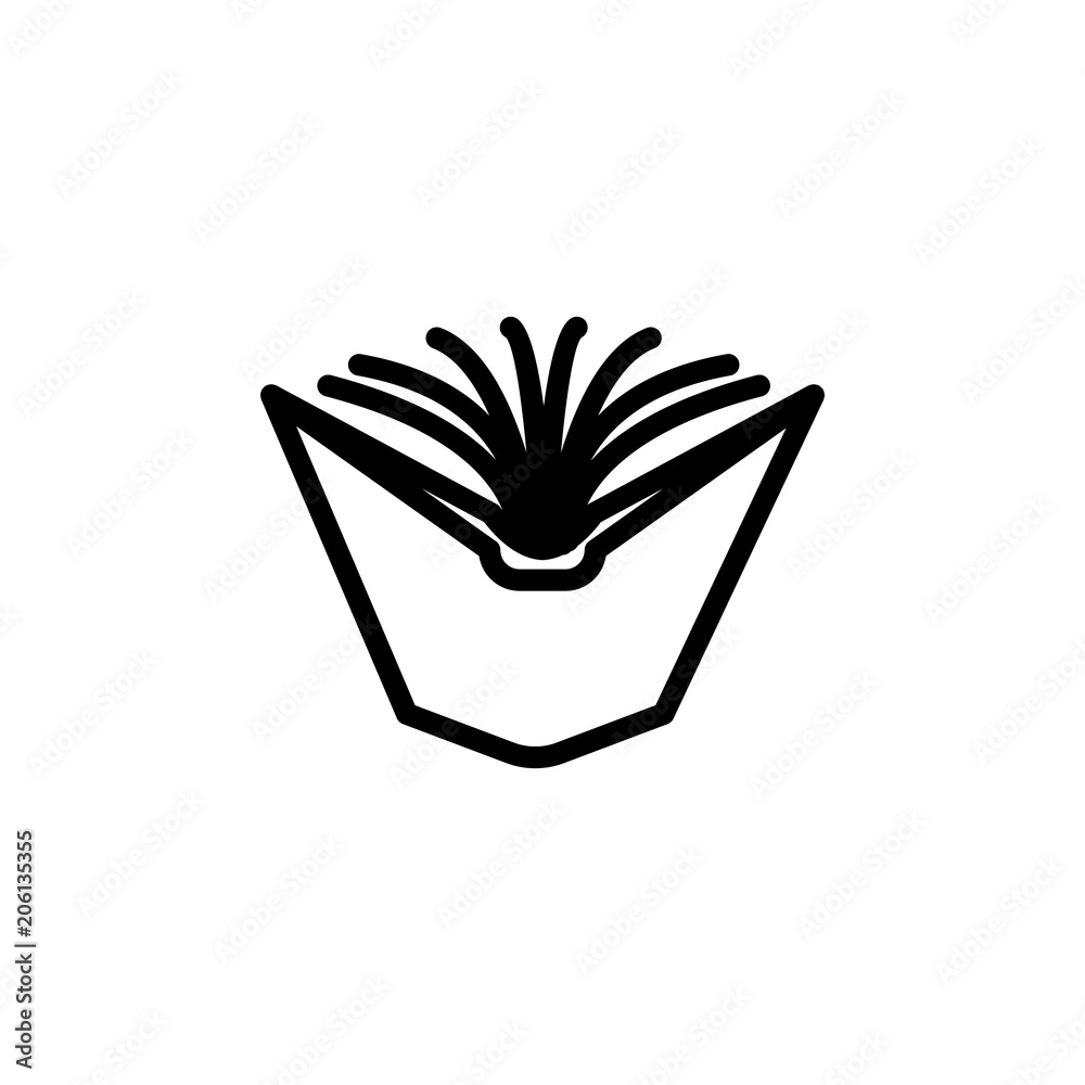 Aufkleber open book icon. element of science icon for mobile concept and web apps. thin line open book icon ca