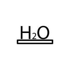 water formula icon. Element of science icon for mobile concept and web apps. Thin line water formula icon can be used for web and mobile