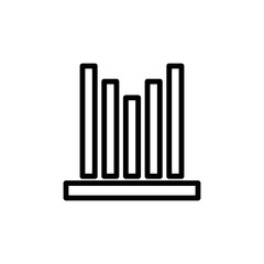 chart columns icon. Element of science icon for mobile concept and web apps. Thin line chart columns icon can be used for web and mobile