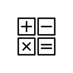 mathematical elements of computation icon. Element of science icon for mobile concept and web apps. Thin line mathematical elements of computation icon can used for web and mobile