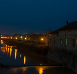 Fototapeta na wymiar City of Pakrac at night