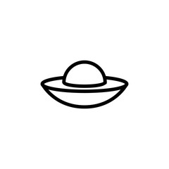 flying saucer icon. Element of science icon for mobile concept and web apps. Thin line flying saucer icon can be used for web and mobile