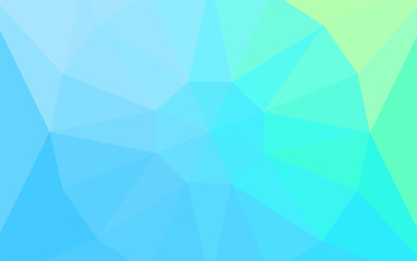 Fototapeta premium Light Blue, Green vector triangle mosaic template with a diamond.