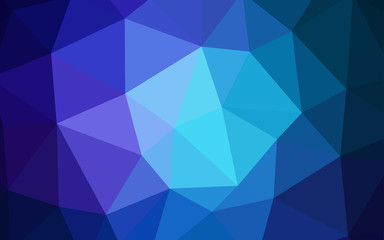 Obraz premium Dark BLUE vector abstract polygonal pattern.