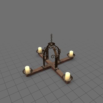 Small chandelier with candles