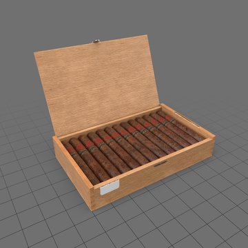 Open cigar box
