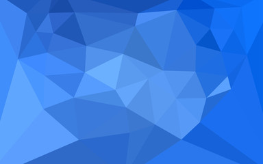 Fototapeta premium Light BLUE vector abstract polygonal pattern with a heart in a centre.