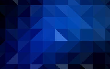 Obraz premium Dark BLUE vector low poly texture.