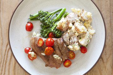 Grilled Steak and Potato Salad
