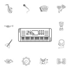 Synthesizer icon. Simple element illustration. Synthesizer symbo