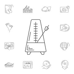 Metronome icon. Simple element illustration. Metronome symbol de