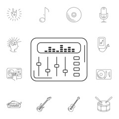 Musical DJ mixer icon. Simple element illustration. Musical DJ m