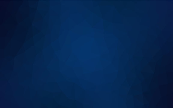 Dark BLUE vector polygon abstract background.