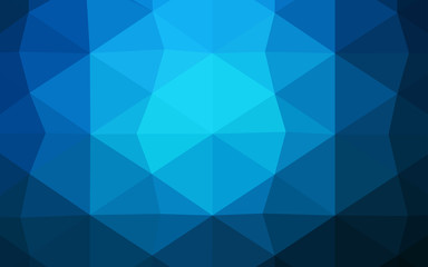 Fototapeta premium Dark BLUE vector triangle mosaic template.