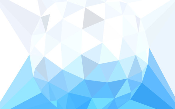 Light BLUE vector abstract polygonal background with a gem in a centre.