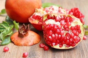Red fresh pomegranate fruit